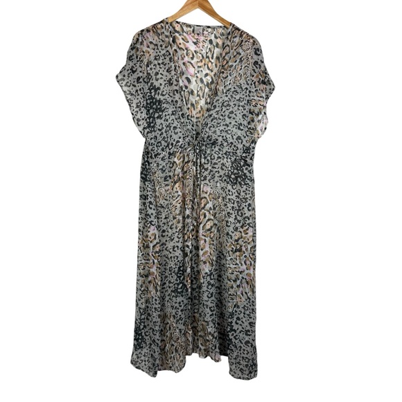 SO Leopard Kimono Duster One Size - Picture 2 of 7
